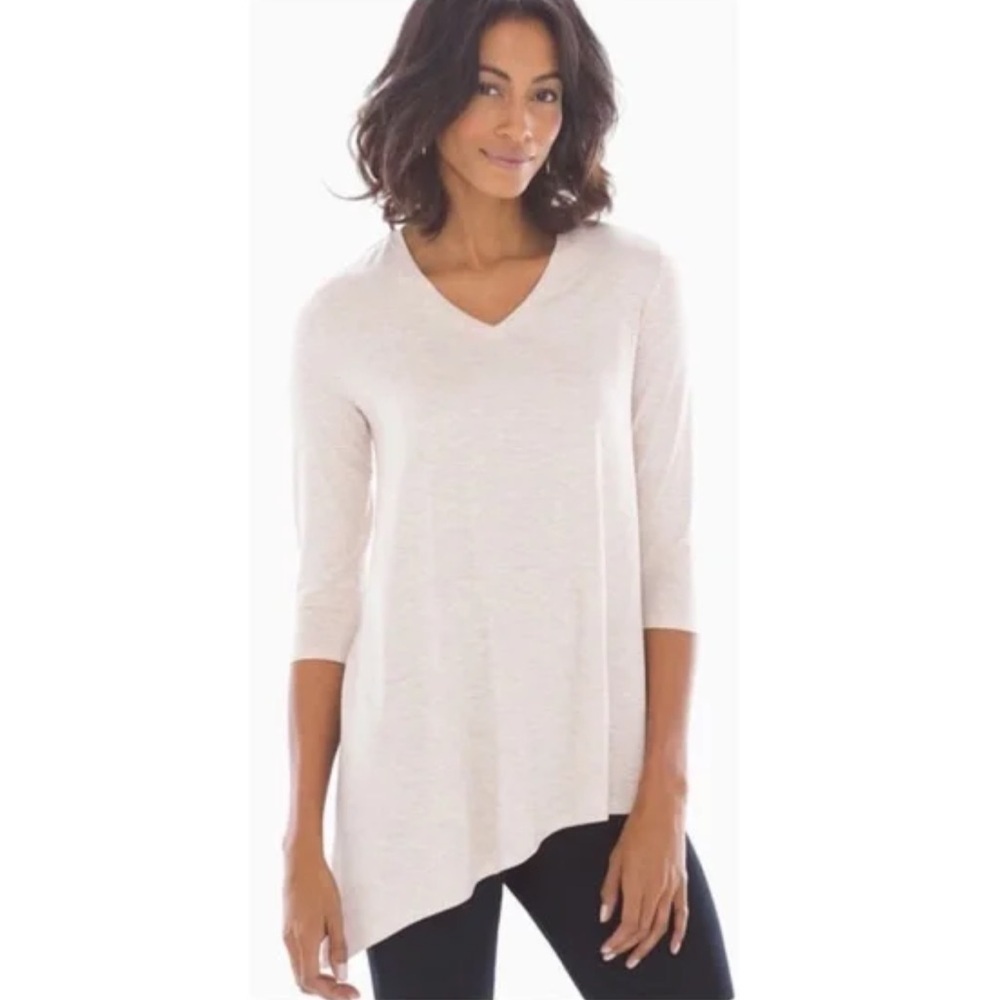 NWT Soma Essential Tunic Tee in Cream Asymmetrical Tunic Top